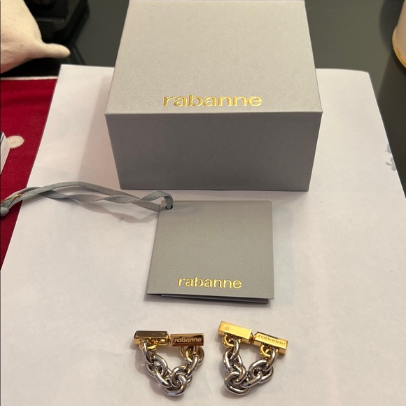 NIB Rabanne XL Link Chain Earrings - Picture 5 of 9